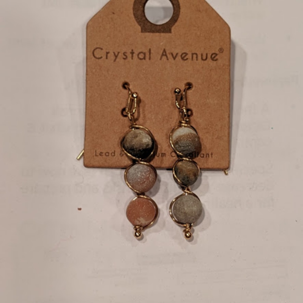 Natural Stone Dangle Earrings
